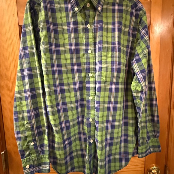 Saddlebred Green and Blue Plaid Button Down Shirt Men’s M - Picture 10 of 10